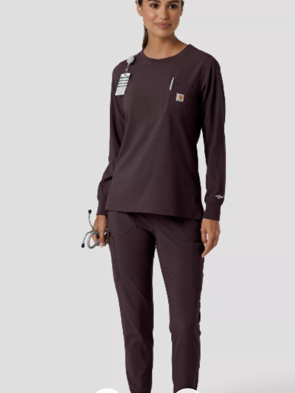 CARHARTT LONG SLEEVE SCRUB SET - Picture 1 of 7
